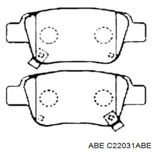 Купить C22031ABE ABE Колодки тормозные задние, дисковые