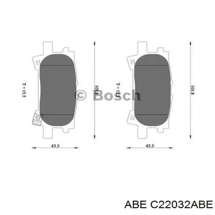 Задние тормозные колодки C22032ABE ABE