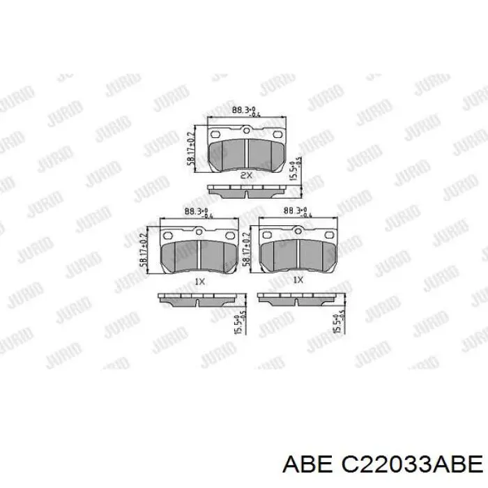Задние тормозные колодки C22033ABE ABE