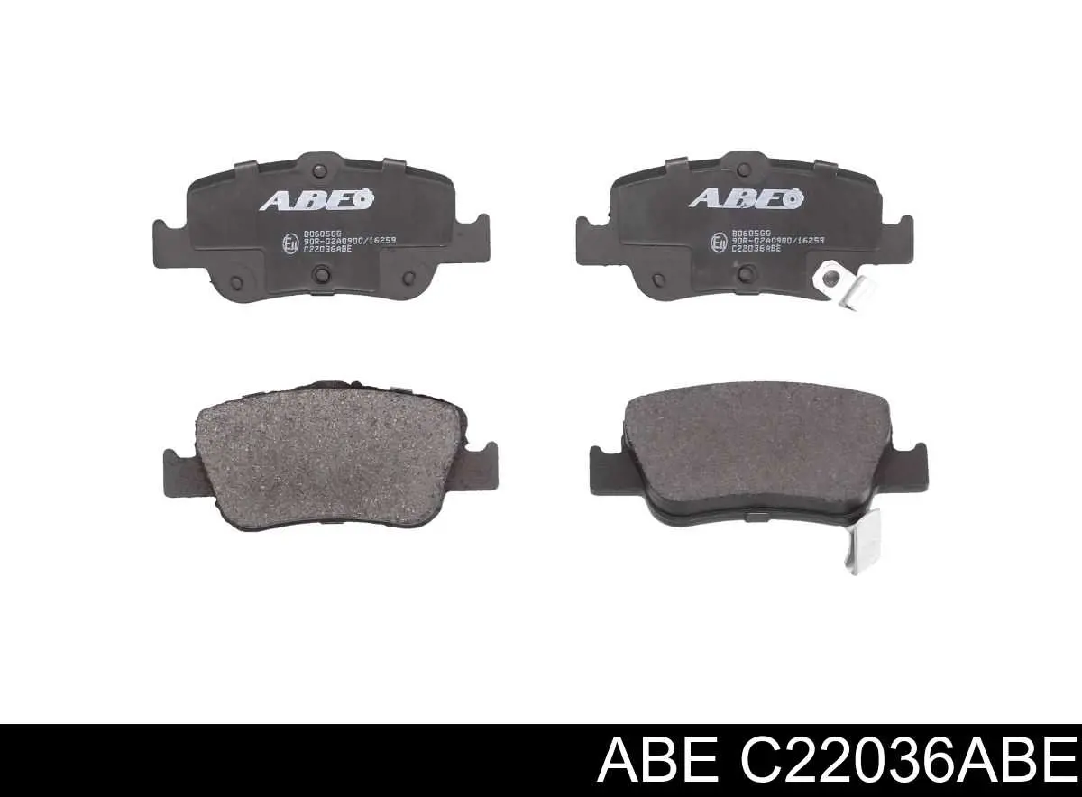 C22036ABE ABE Колодки тормозные дисковые комплект
