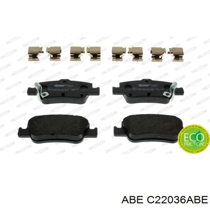 Купить C22036ABE ABE Колодки тормозные задние, дисковые