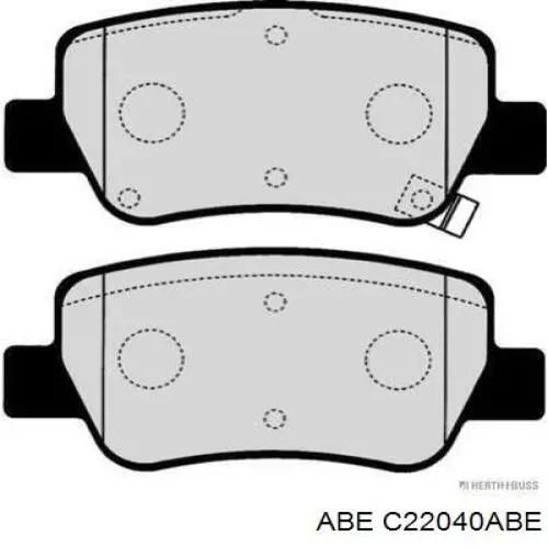 Задние тормозные колодки C22040ABE ABE