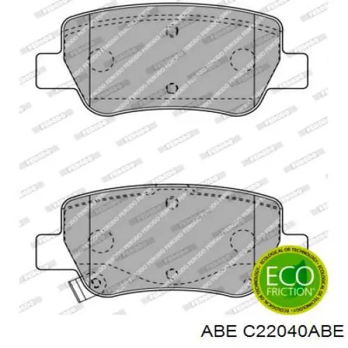 Колодки дисковые  ABE C22040ABE цена, от 20.34 USD
