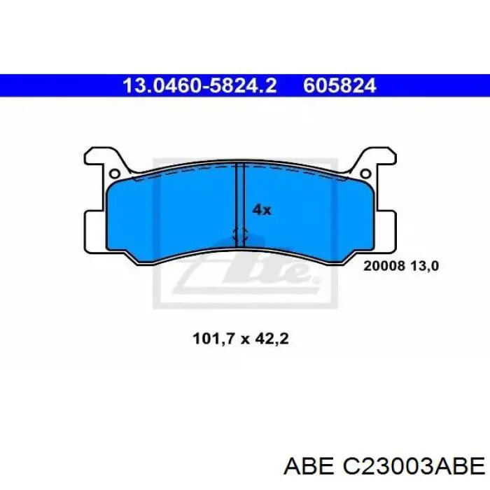 Колодки дисковые  ABE C23003ABE цена, от 14.08 USD
