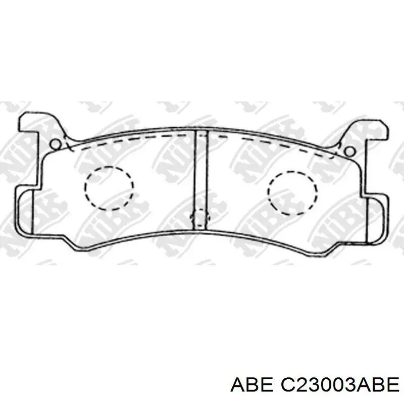 Купить C23003ABE ABE Колодки тормозные задние, дисковые
