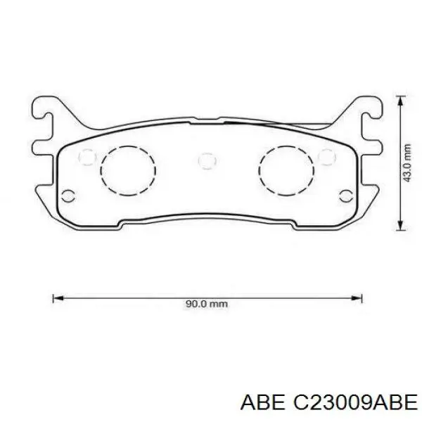 Купить C23009ABE ABE Колодки тормозные задние, дисковые
