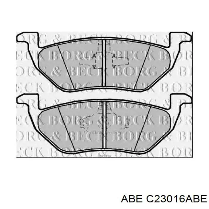 C23016ABE ABE Колодки тормозные дисковые комплект