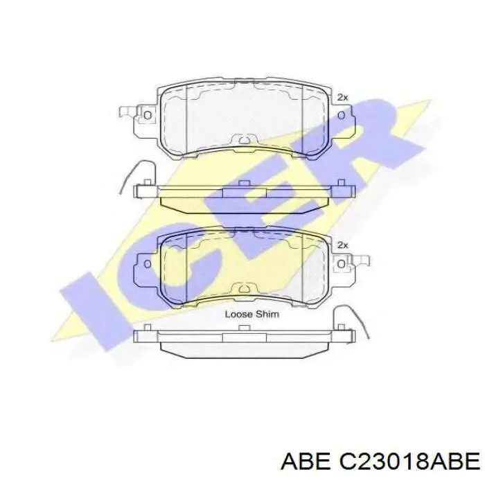 Колодки дисковые  ABE C23018ABE цена, от 19.64 USD