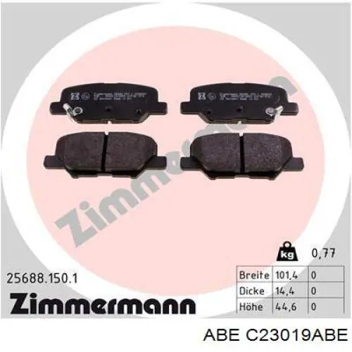 Колодки дисковые  ABE C23019ABE цена, от 15.23 USD