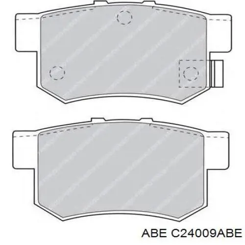 Колодки гальмові задні, дискові C24009ABE ABE