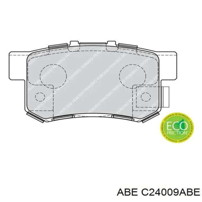 Купить C24009ABE ABE Колодки тормозные задние, дисковые