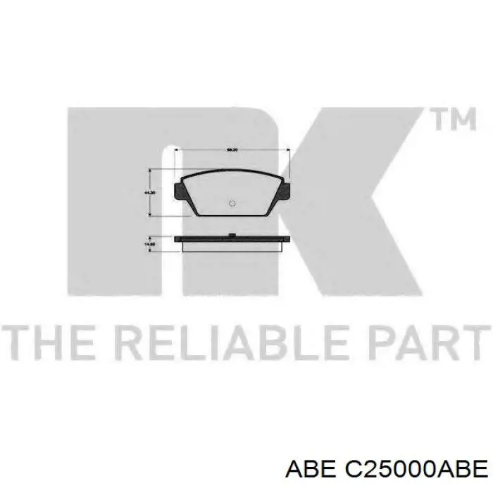 Колодки дисковые  ABE C25000ABE цена, от 10.14 USD