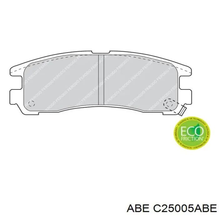 Купить C25005ABE ABE Колодки тормозные задние, дисковые