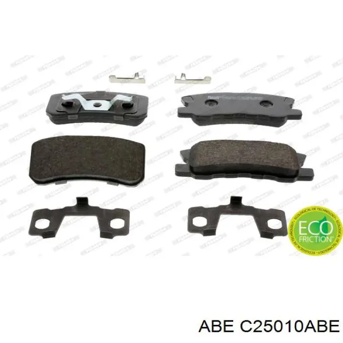 Купить C25010ABE ABE Колодки тормозные задние, дисковые