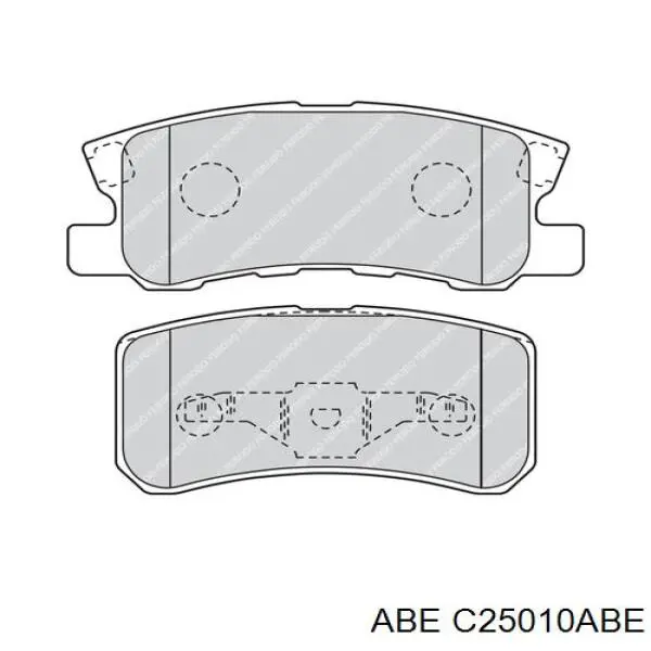 Колодки дисковые  ABE C25010ABE цена, от 15.15 USD