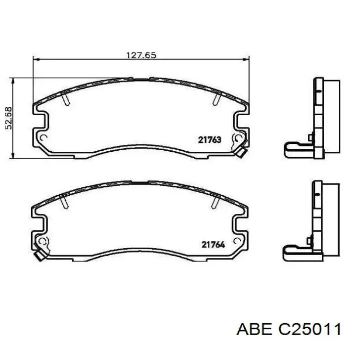 Купить C25011 ABE Колодки тормозные задние, дисковые