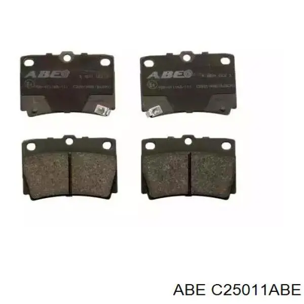 C25011ABE ABE Колодки тормозные дисковые комплект