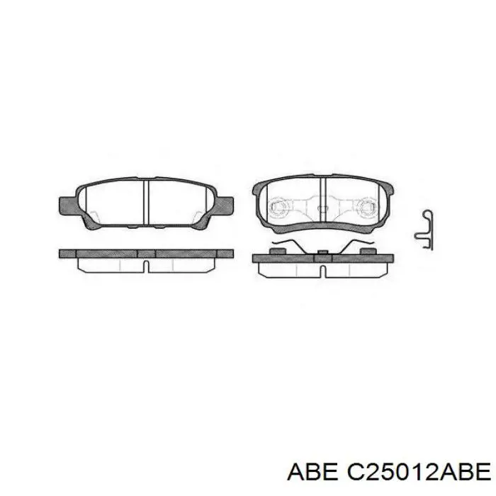 C25012ABE ABE Колодки тормозные дисковые комплект