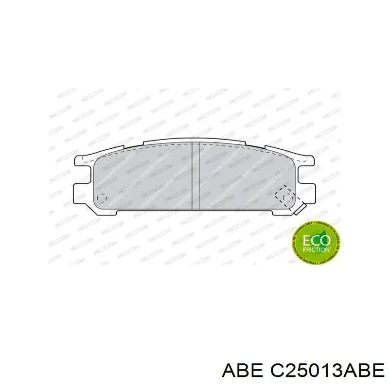 C25013ABE ABE колодки тормозные задние дисковые