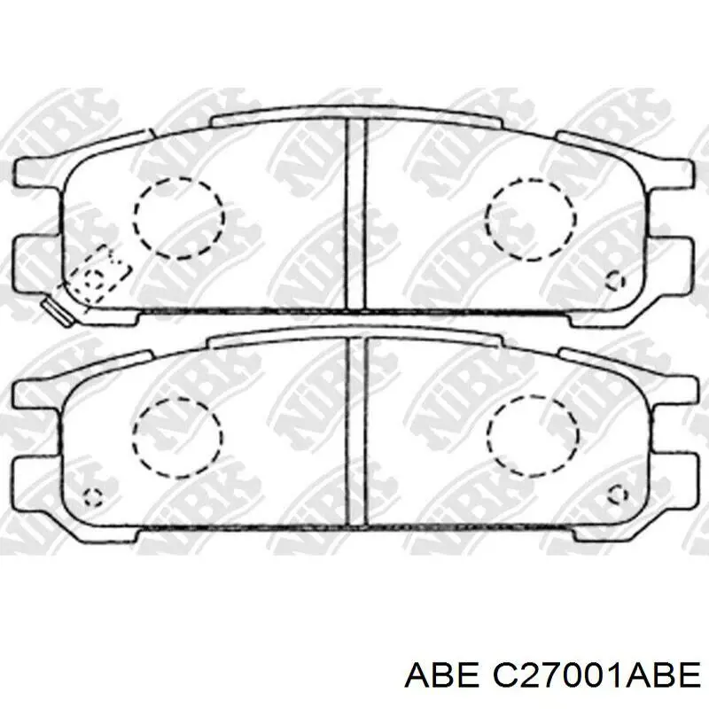 Задние тормозные колодки C27001ABE ABE