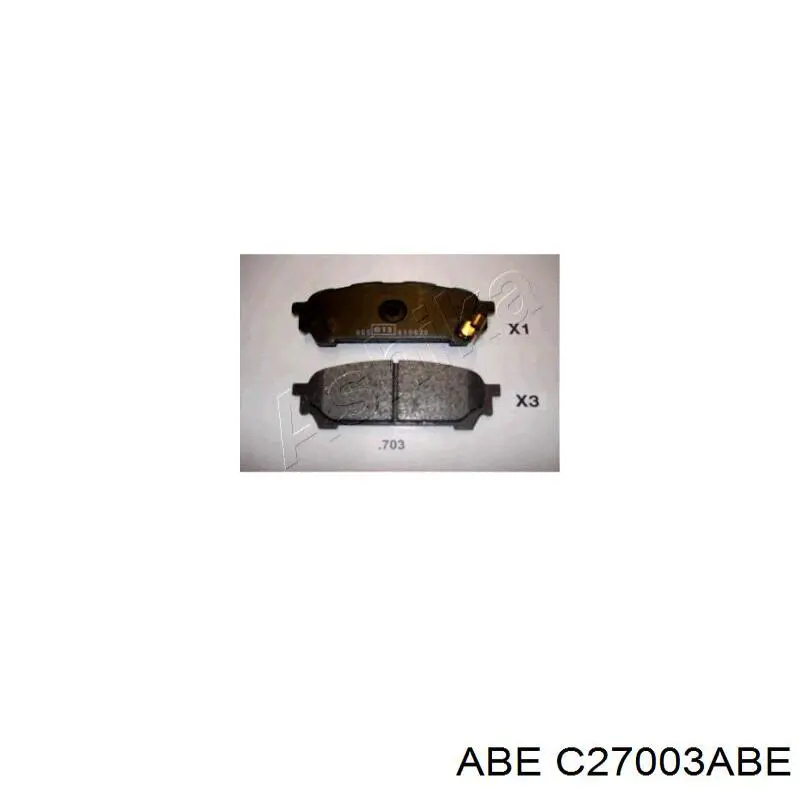 Купить C27003ABE ABE Колодки тормозные задние, дисковые