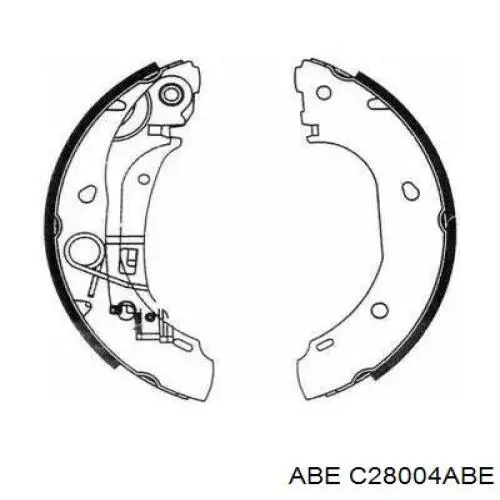 Купить C28004ABE ABE Колодки тормозные задние, дисковые