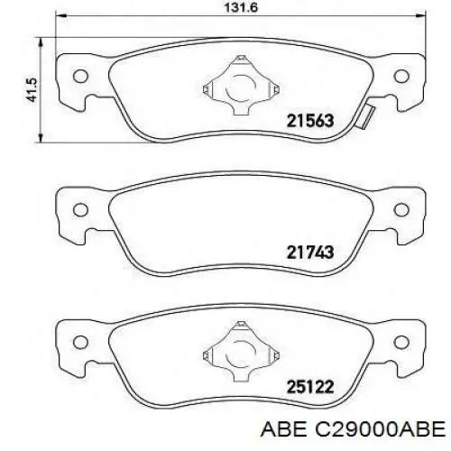 Задние дисковые колодки ABE C29000ABE
