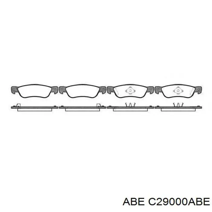 Pastillas de freno traseras C29000ABE ABE