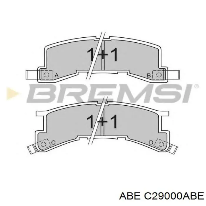 Колодки дисковые  ABE C29000ABE цена, от 20.08 USD