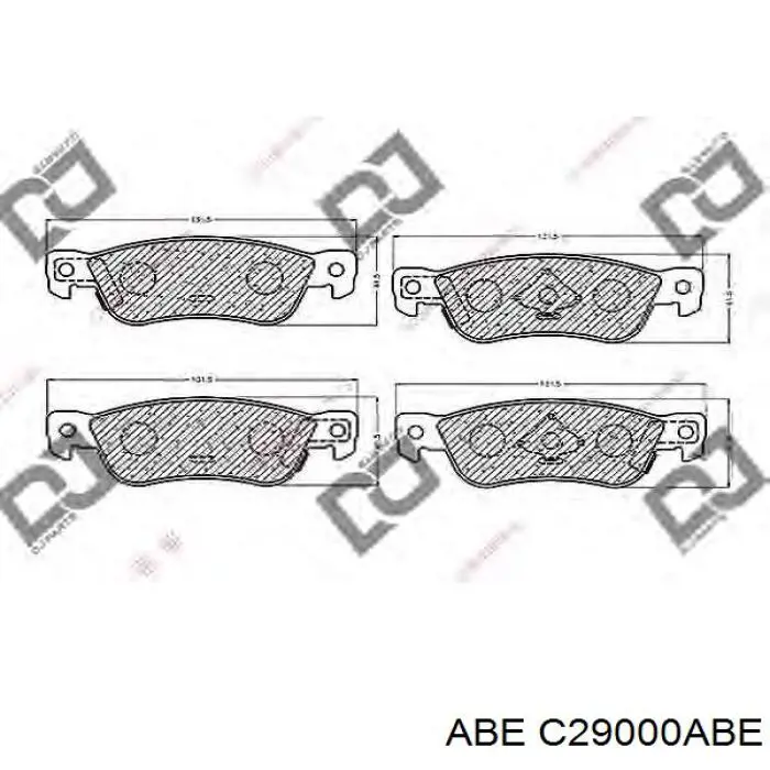 Купить C29000ABE ABE Колодки тормозные задние, дисковые