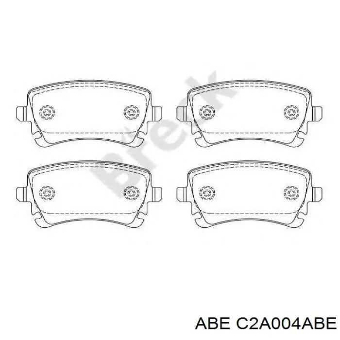 Купить C2A004ABE ABE Колодки тормозные задние, дисковые