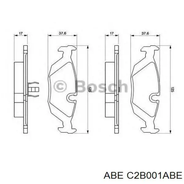 Купить C2B001ABE ABE Колодки тормозные задние, дисковые