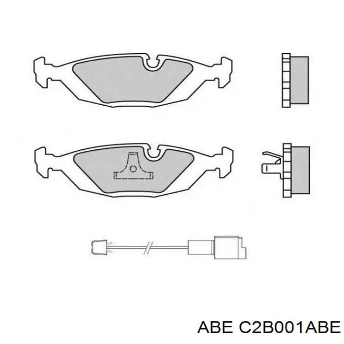 Задние дисковые колодки ABE C2B001ABE