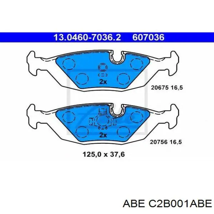 Колодки дисковые  ABE C2B001ABE цена, от 13.98 USD