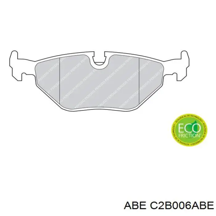 Купить C2B006ABE ABE Колодки тормозные задние, дисковые