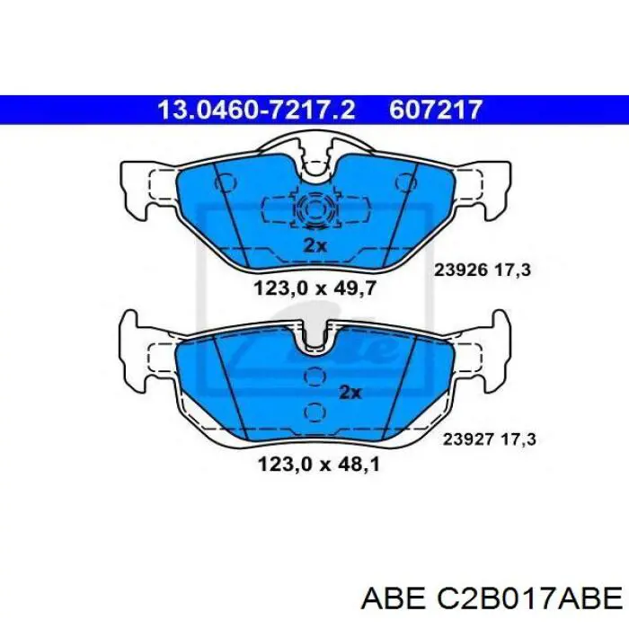 Колодки дисковые  ABE C2B017ABE цена, от 22.58 USD