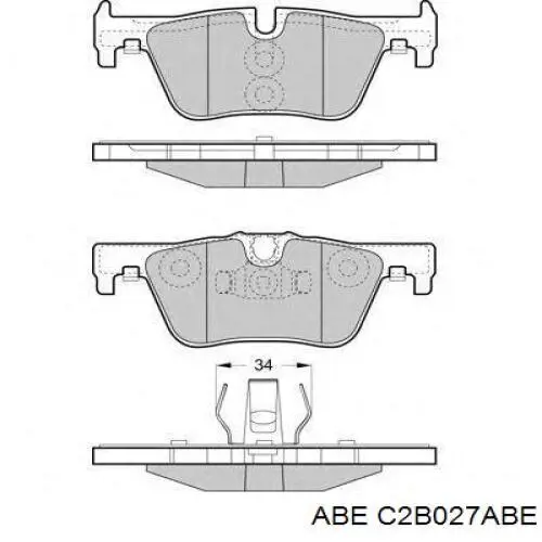 Купить C2B027ABE ABE Колодки тормозные задние, дисковые