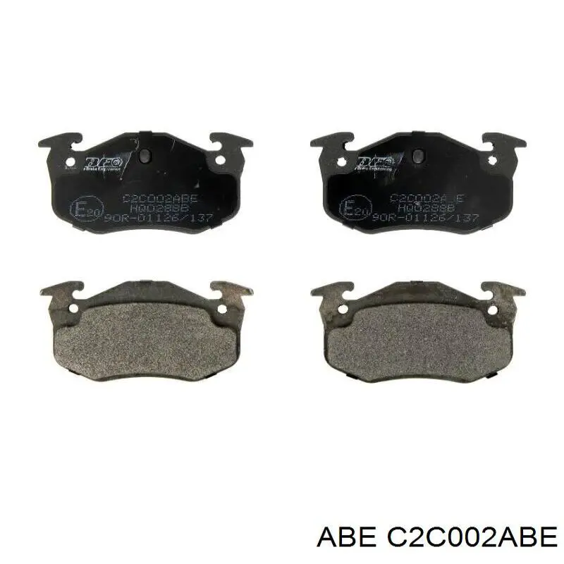 C2C002ABE ABE колодки тормозные задние дисковые