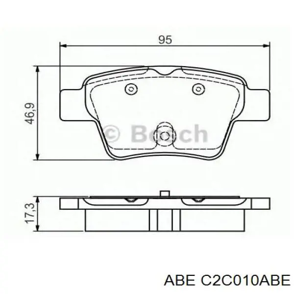 Купить C2C010ABE ABE Колодки тормозные задние, дисковые
