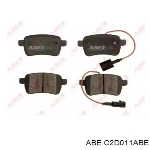 C2D011ABE ABE колодки тормозные задние дисковые