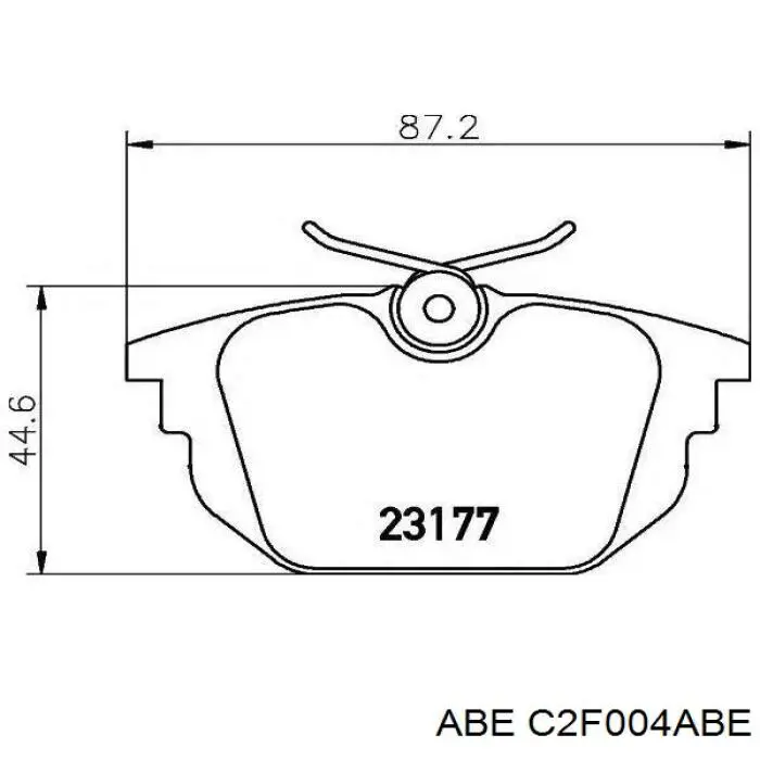 Задние тормозные колодки C2F004ABE ABE
