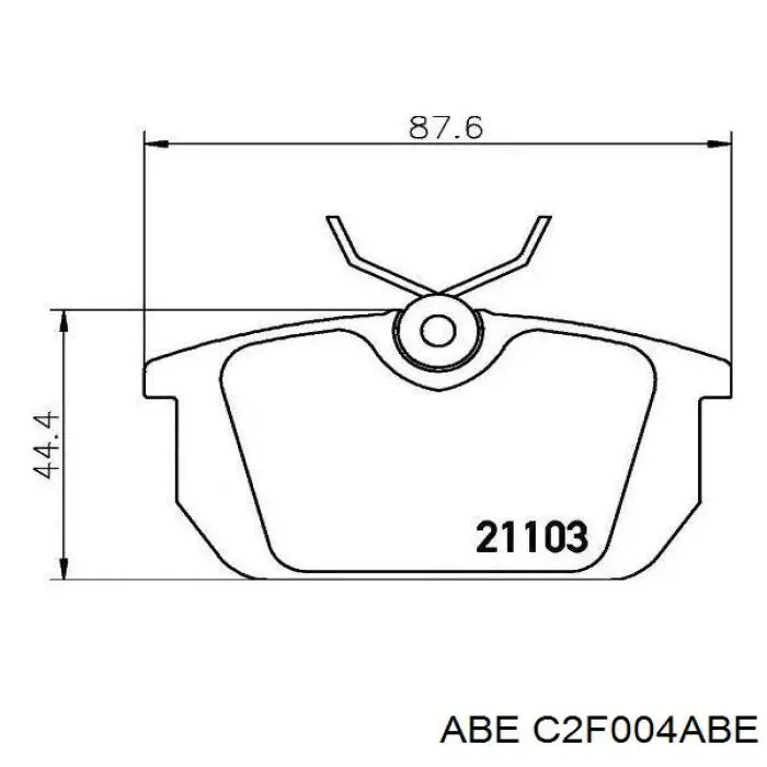 C2F004ABE ABE Колодки тормозные дисковые комплект