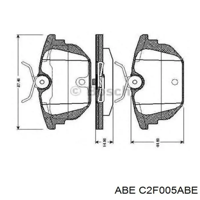 Колодки дисковые  ABE C2F005ABE цена, от 15.25 USD