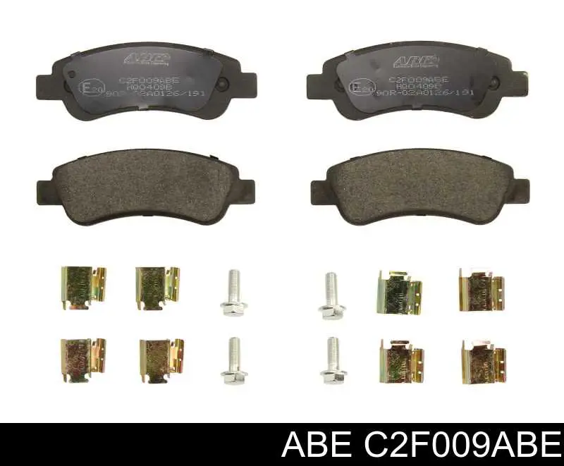 C2F009ABE ABE Колодки тормозные дисковые комплект