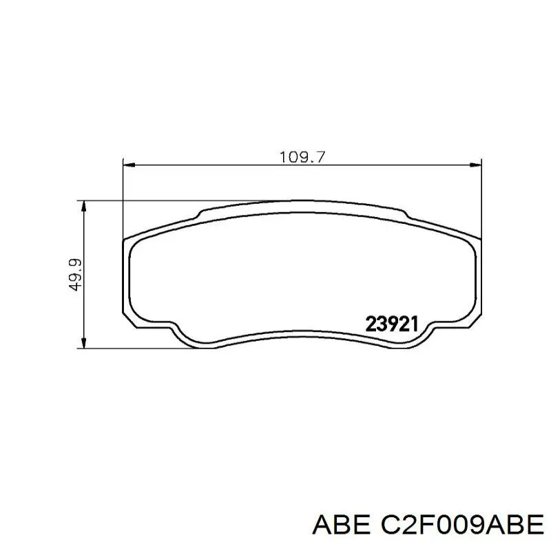Задние тормозные колодки C2F009ABE ABE