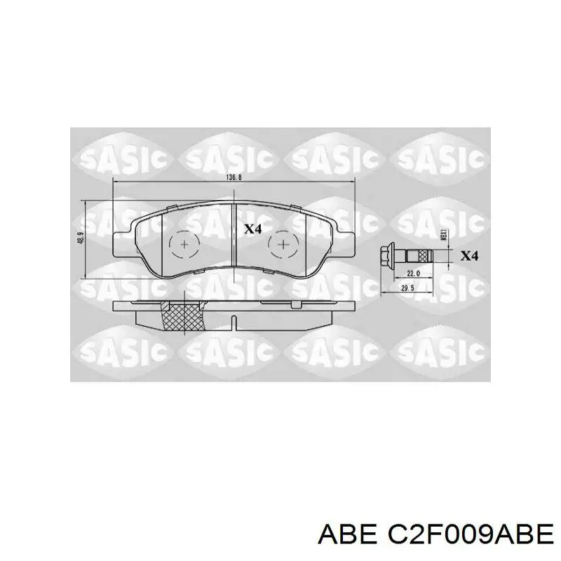 Купить C2F009ABE ABE Колодки тормозные задние, дисковые