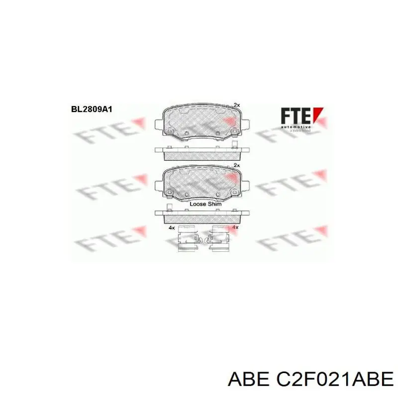 Колодки дисковые  ABE C2F021ABE цена, от 26.18 USD