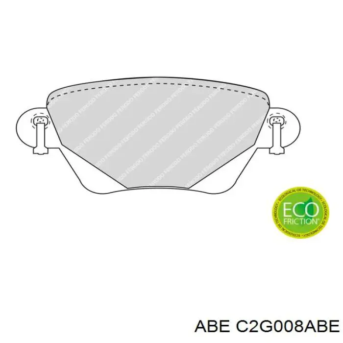 Купить C2G008ABE ABE Колодки тормозные задние, дисковые