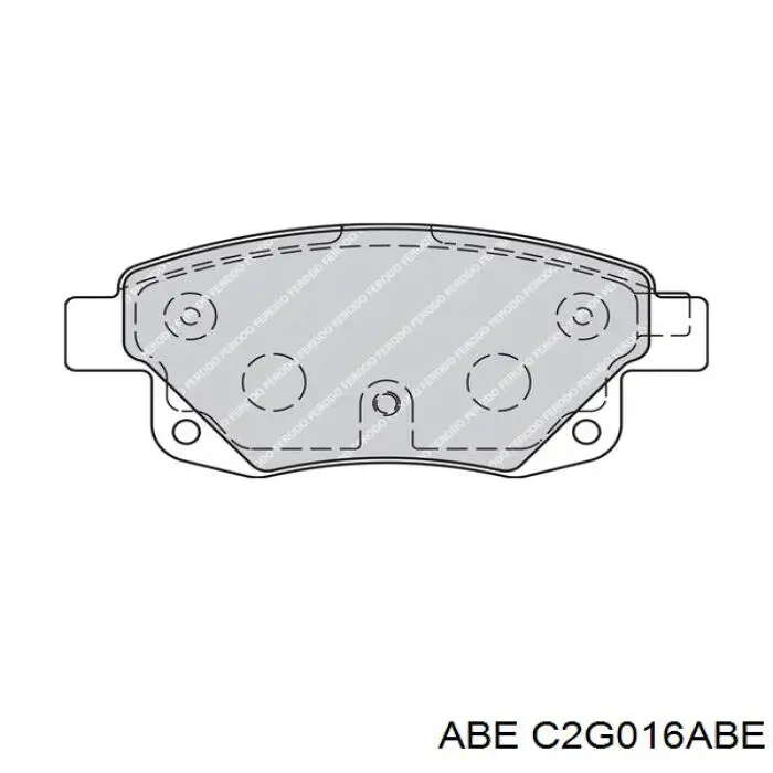 Задние дисковые колодки ABE C2G016ABE