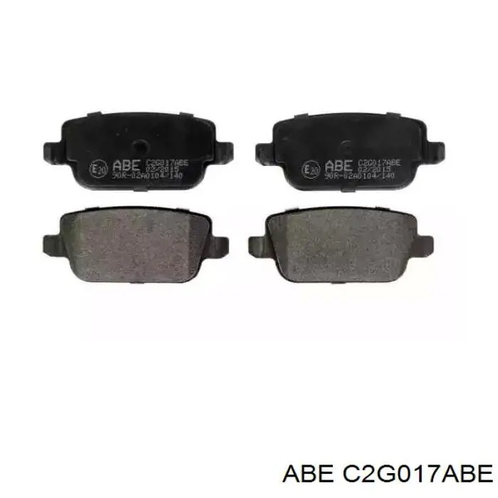 C2G017ABE ABE колодки тормозные задние дисковые